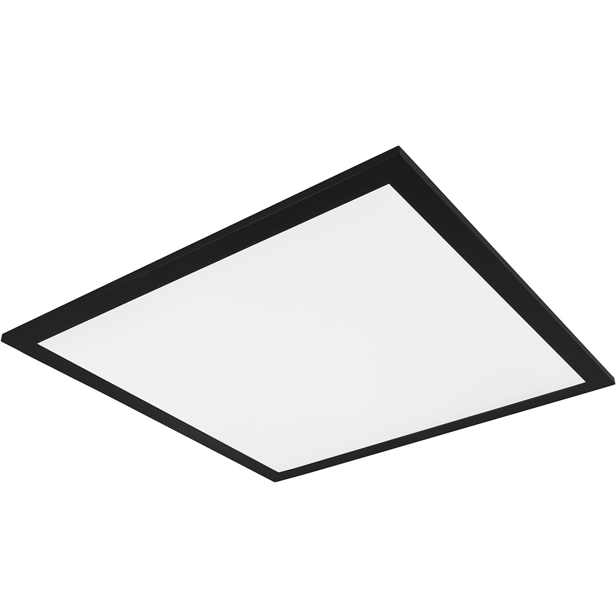 LED Deckenlampe - Deckenbeleuchtung - Trion Tirus - 18W - Anpassbare Lichtfarbe - Fernbedienung - Dimmbar - Quadrat - Matt Schwarz - Aluminium