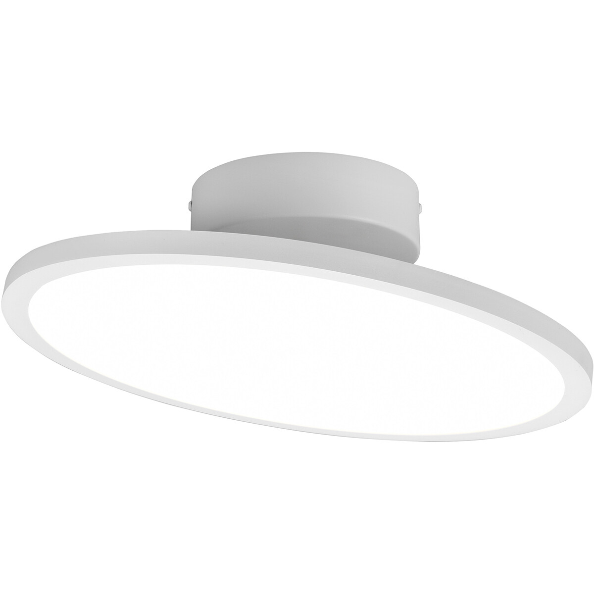 LED Deckenlampe - Deckenbeleuchtung - Trion Trula - 29W - Neutralweiß 4000K - Dimmbar - Rund - Matt Weiß - Aluminium