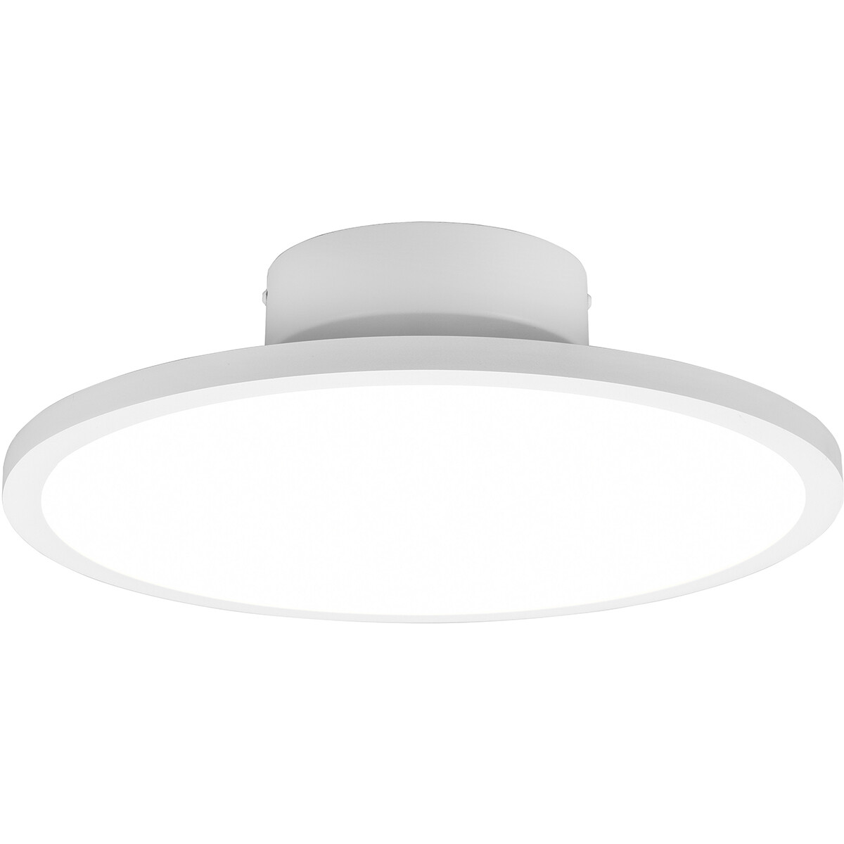 LED Deckenlampe - Deckenbeleuchtung - Trion Trula - 29W - Neutralweiß 4000K - Dimmbar - Rund - Matt Weiß - Aluminium