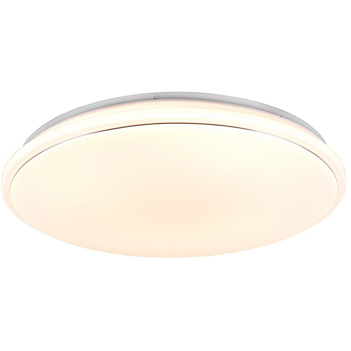 LED Deckenlampe - Deckenbeleuchtung - Trion Turbo - 21W - Warmweiß 3000K - RGB - Dimmbar - Fernbedienung - Rund - Matt Weiß - Kunststoff