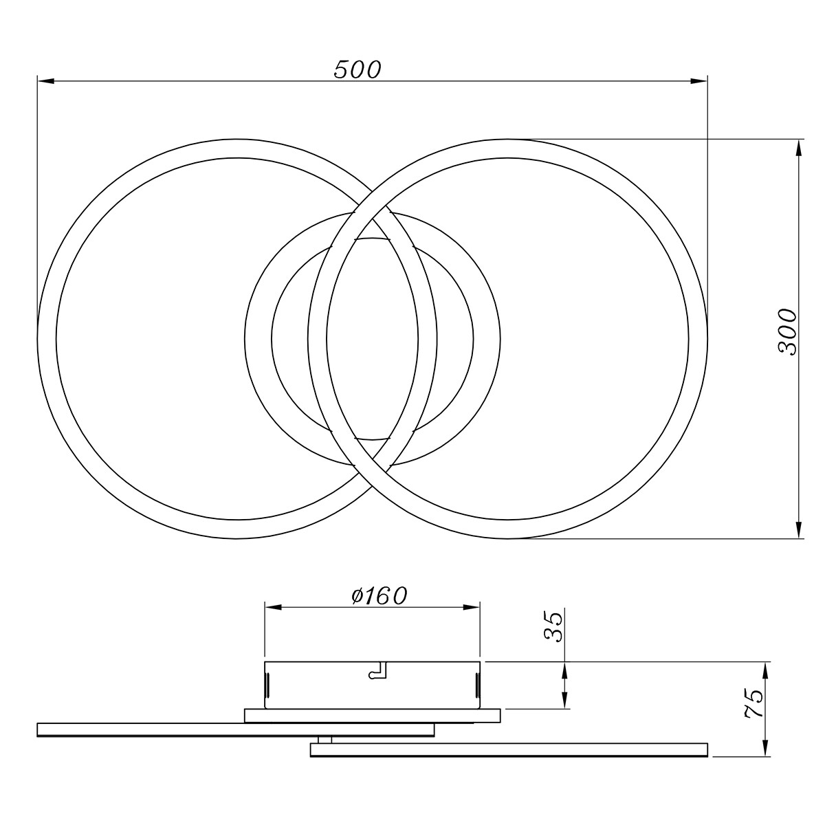 LED Deckenleuchte - Deckenbeleuchtung - Trion Venda - 25W - Warmweiß 3000K - Dimmbar - Rund - Titan - Aluminium