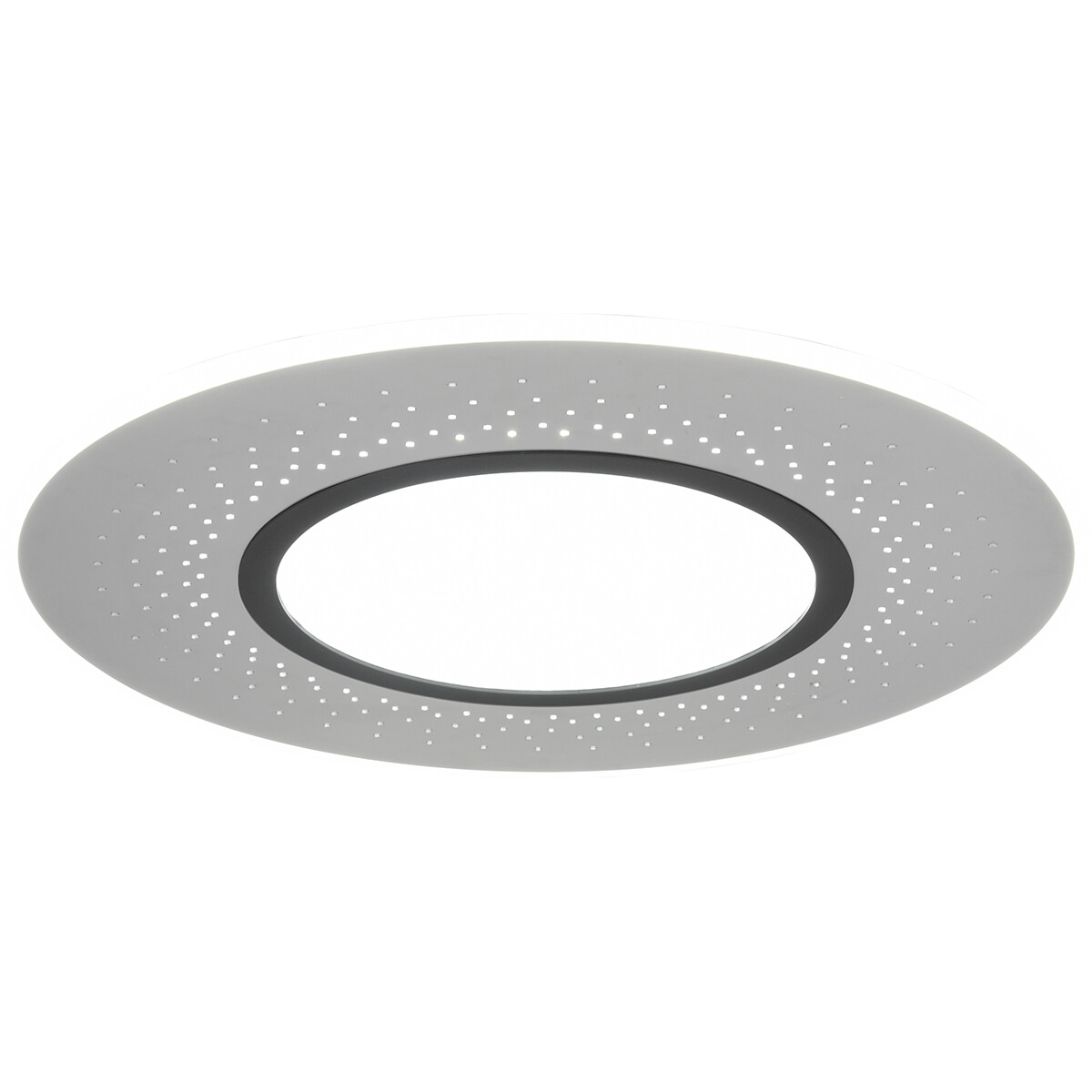 LED Deckenlampe - Deckenbeleuchtung - Trion Virsa - 70W - Anpassbare Lichtfarbe - Dimmbar - Fernbedienung - Rund - Matt Nickel - Aluminium