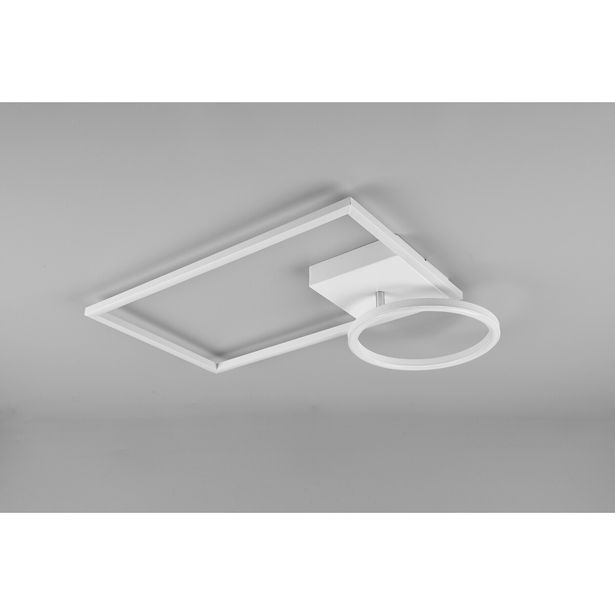 LED Deckenlampe - Deckenbeleuchtung - Trion Viyona - 24W - Neutralweiß 4000K - Dimmbar - Rechteckig - Matt Weiß - Aluminium