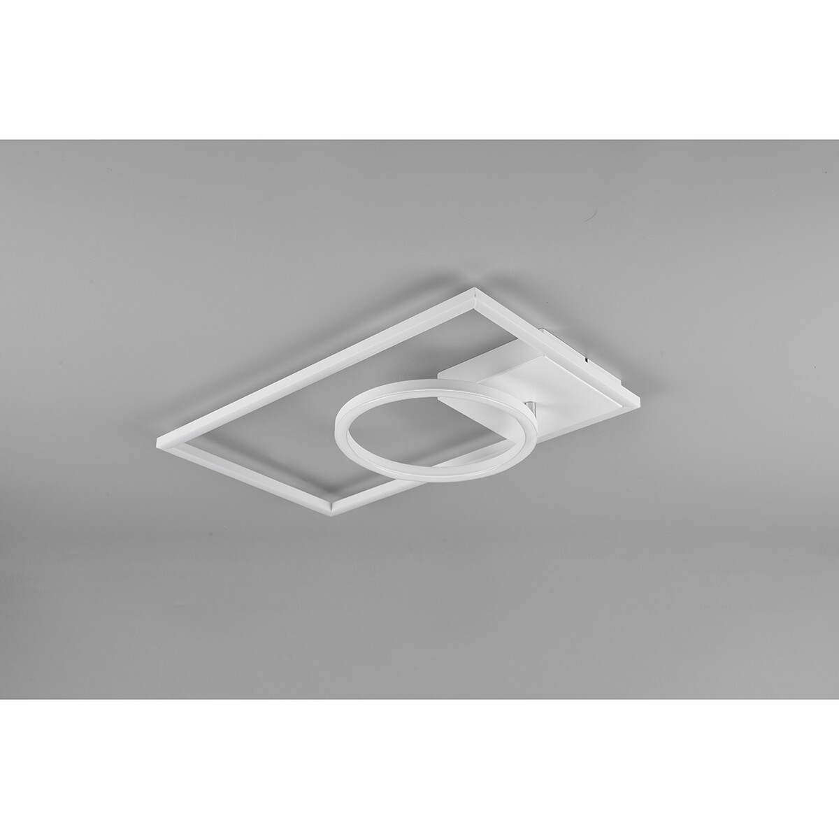 LED Deckenlampe - Deckenbeleuchtung - Trion Viyona - 24W - Neutralweiß 4000K - Dimmbar - Rechteckig - Matt Weiß - Aluminium