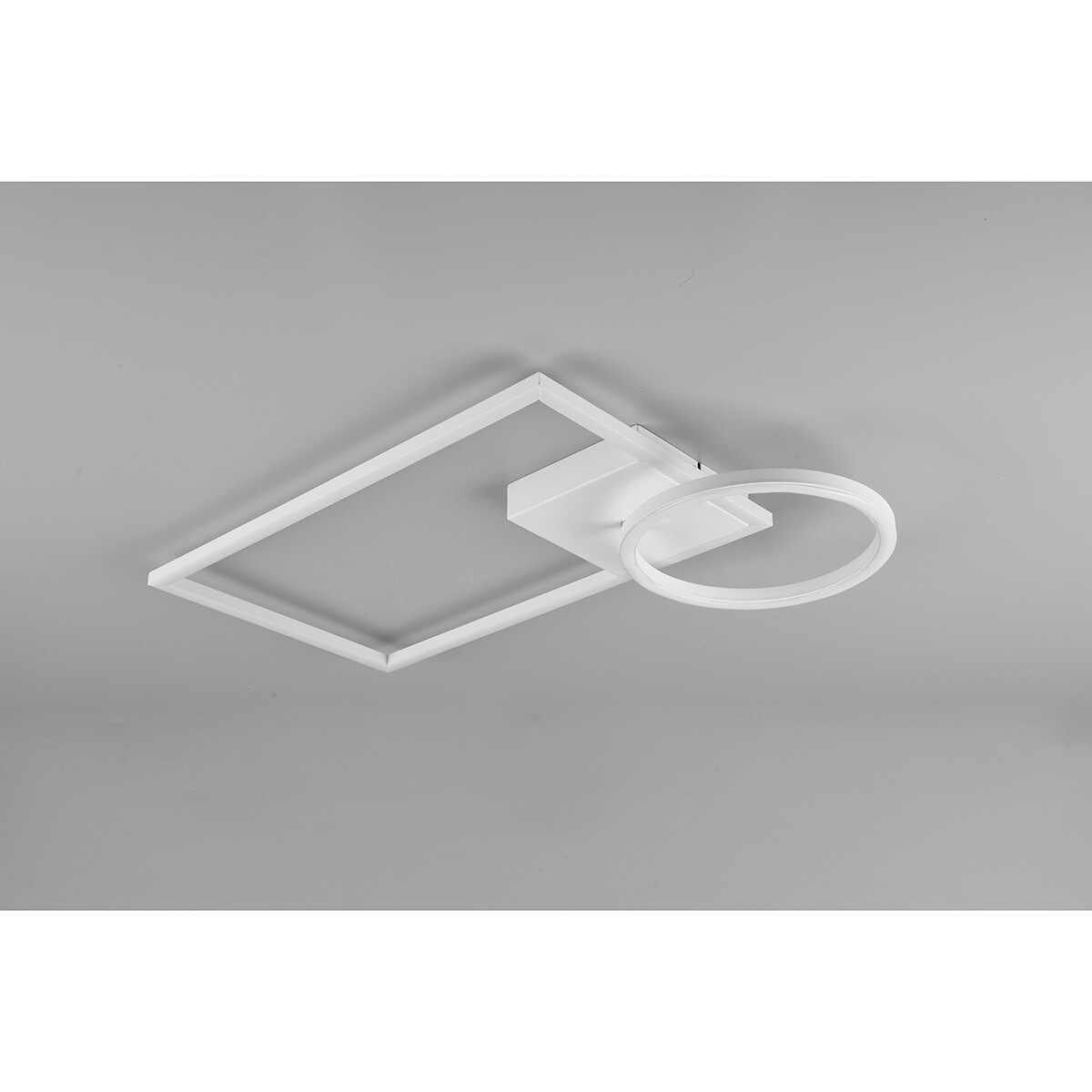 LED Deckenlampe - Deckenbeleuchtung - Trion Viyona - 24W - Neutralweiß 4000K - Dimmbar - Rechteckig - Matt Weiß - Aluminium