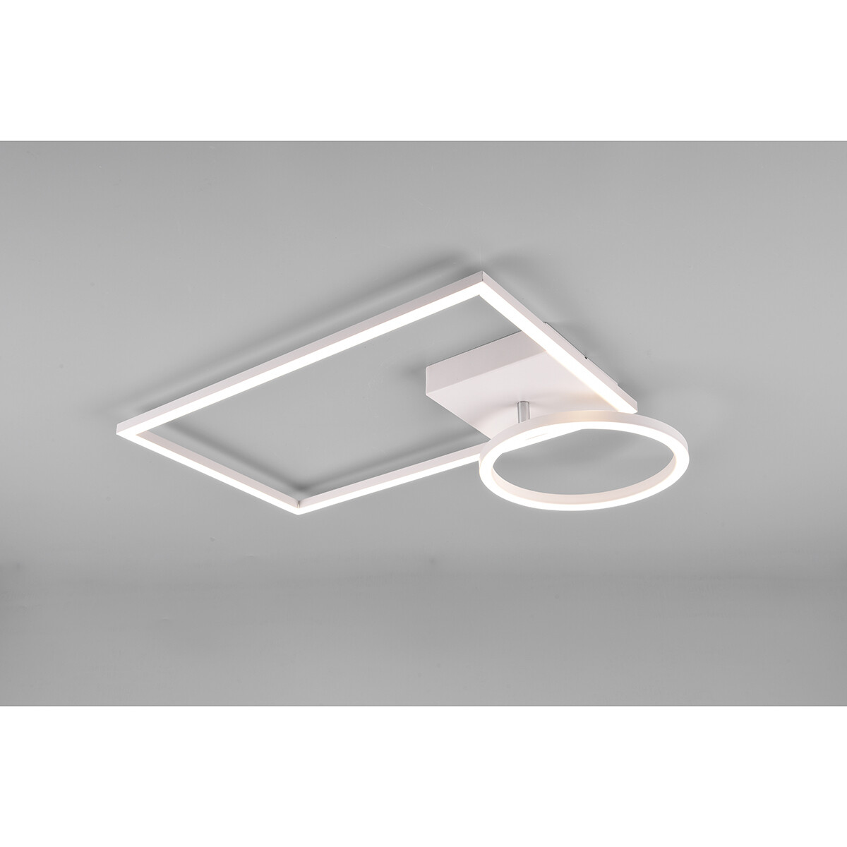 LED Deckenlampe - Deckenbeleuchtung - Trion Viyona - 24W - Neutralweiß 4000K - Dimmbar - Rechteckig - Matt Weiß - Aluminium