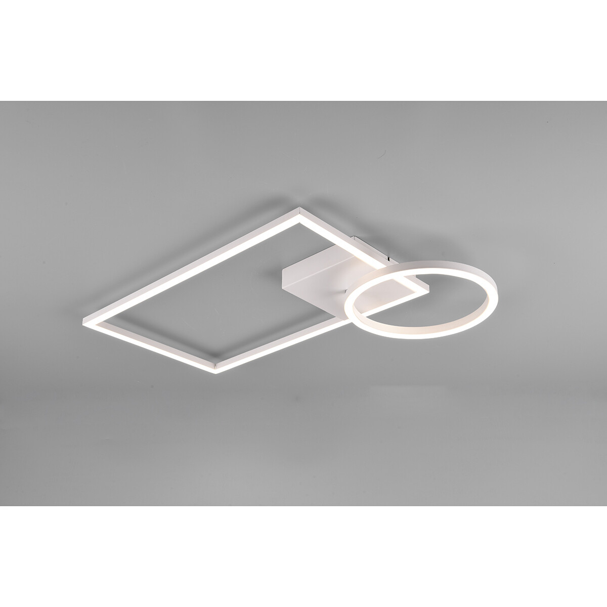 LED Deckenlampe - Deckenbeleuchtung - Trion Viyona - 24W - Neutralweiß 4000K - Dimmbar - Rechteckig - Matt Weiß - Aluminium