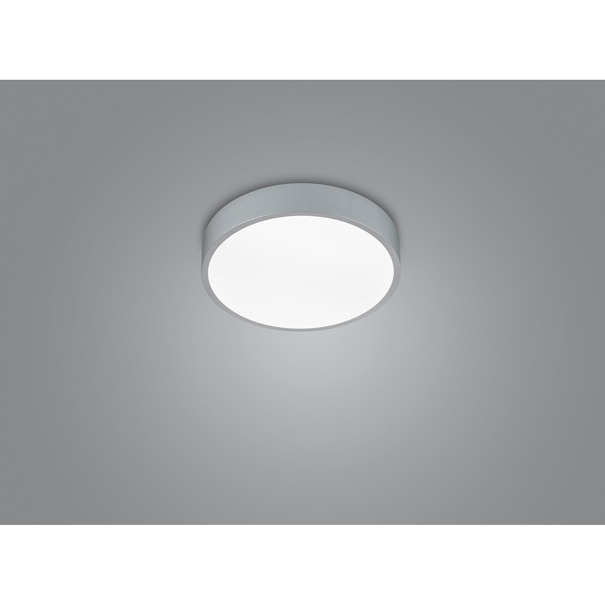 LED Deckenlampe - Deckenbeleuchtung - Trion Wilson - 28W - Anpassbare Lichtfarbe - Dimmbar - Rund - Matt Titan - Aluminium