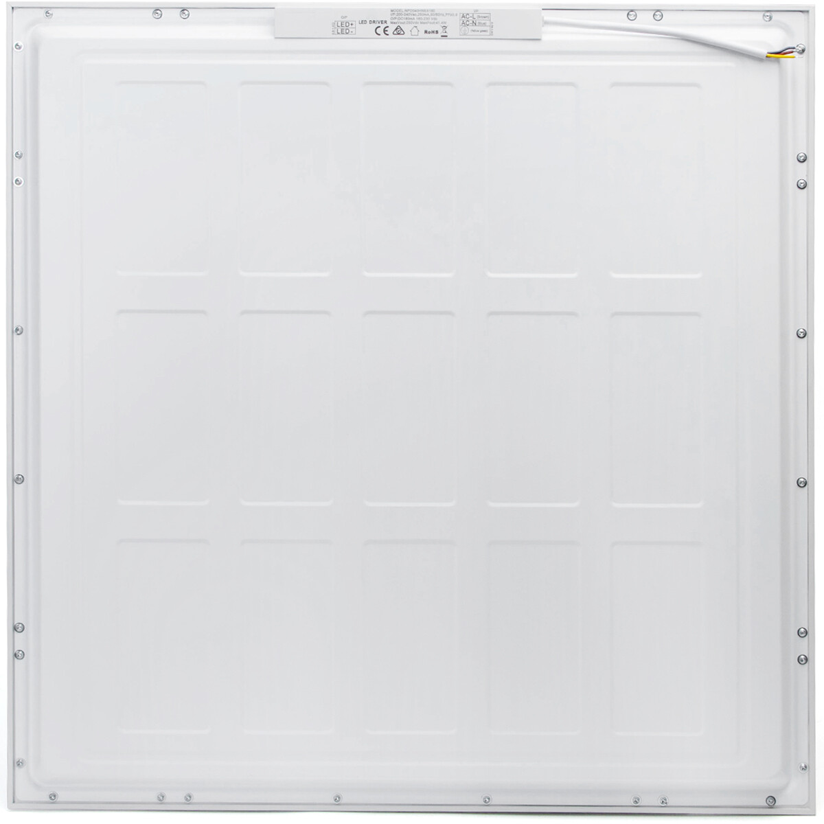 LED Panel - Aigi Budge - 60x60 - Kaltweiß 6500K - 40W - Einbau - Quadrat - Mattweiß - Flimmerfreies