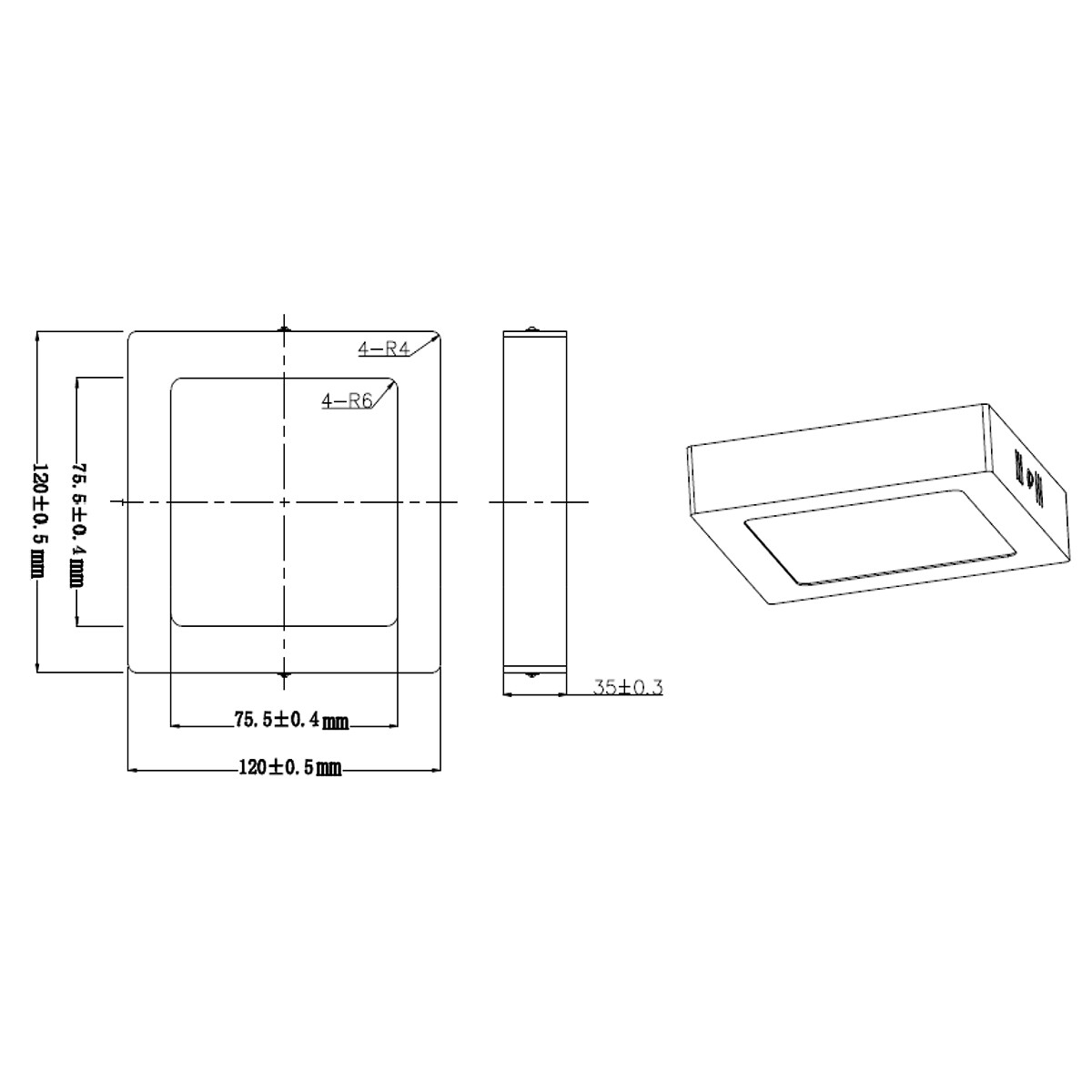 LED Deckenleuchte - Deckenbeleuchtung - Trion Zonin - 5W - Warmweiß 3000K - Quadratisch - Mattes Nickel - Aluminium