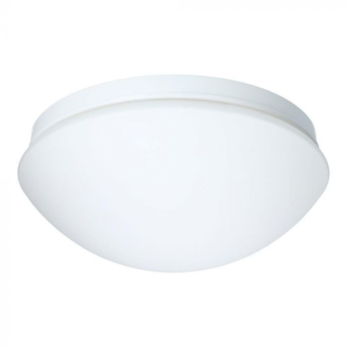 LED Deckenleuchte mit Bewegungsmelder - Aufbau Oval - 360° - E27 - Mattweiß Kunststoff