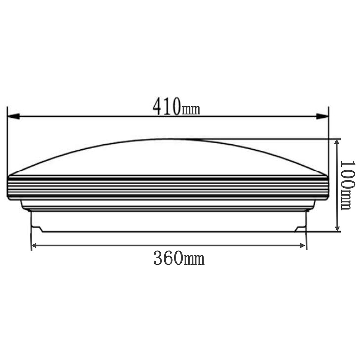 LED Deckenleuchte - Trion Apity - Aufbau Rund 24W - Spritzwassergeschützt IP44 - Dimmbar - Warmweiß 3000K - Chrom - Aluminium