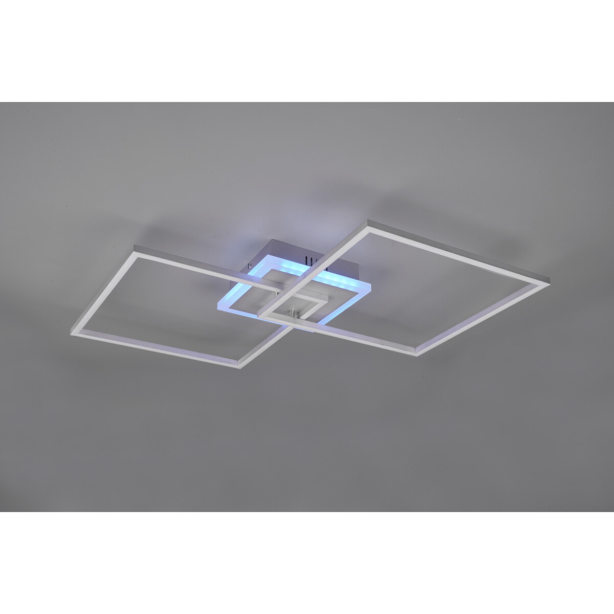 LED Deckenlampe - Trion Aruba - 35.5W - RGBW - Dimmbar - Fernbedienung - Quadrat - Matttitan - Aluminium