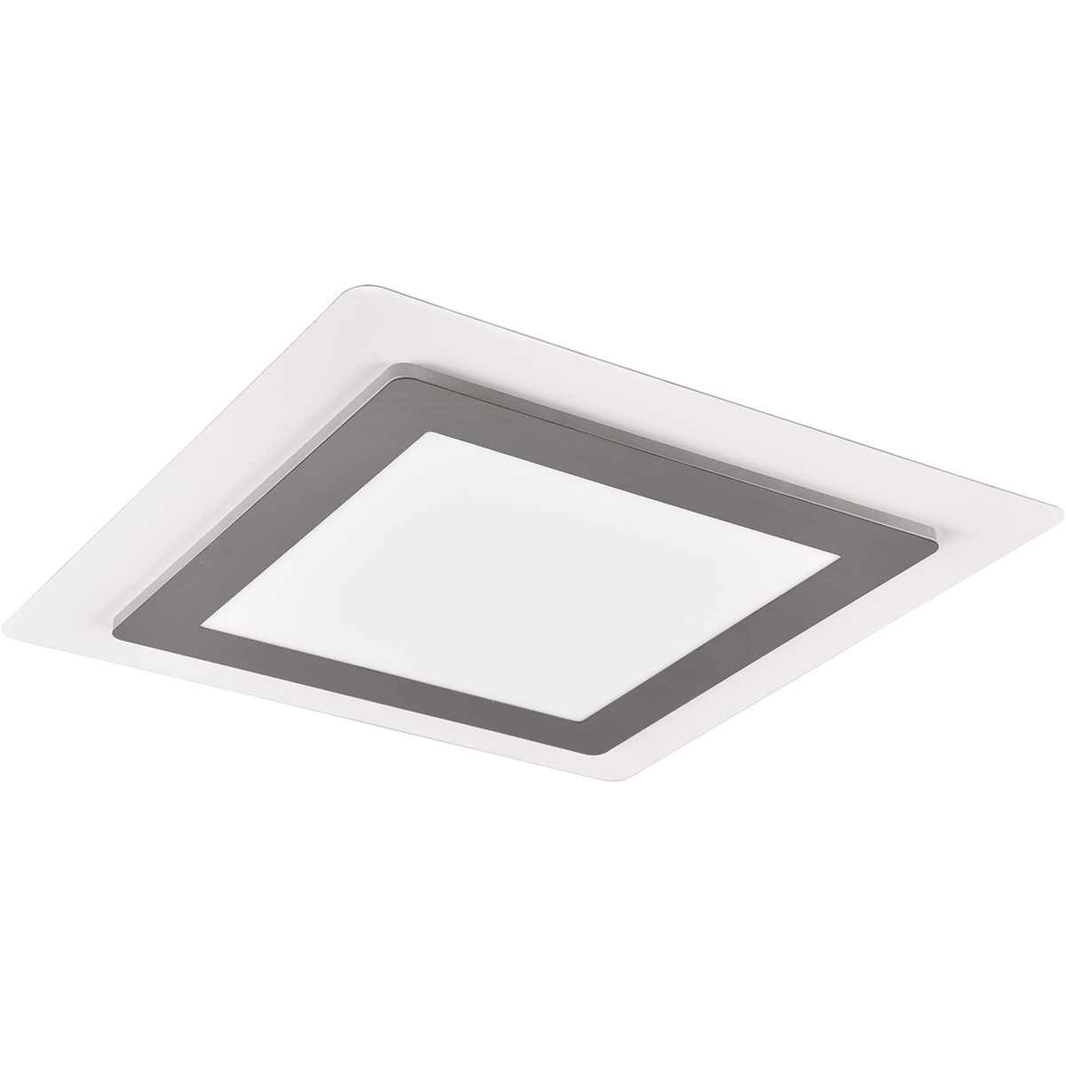 LED-Deckenleuchte - Trion Groan - 46W - Verstellbare Farbe - Dimmbar - Quadratisch - Matt-Nickel - Metall