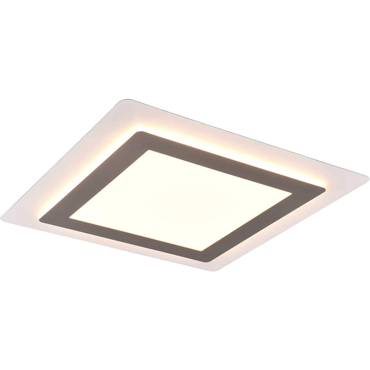 LED-Deckenleuchte - Trion Groan - 46W - Verstellbare Farbe - Dimmbar - Quadratisch - Matt-Nickel - Metall