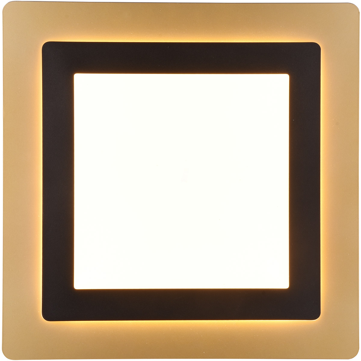 LED-Deckenleuchte - Trion Groan - 46W - Verstellbare Farbe - Dimmbar - Quadratisch - Schwarz Gold - Metall