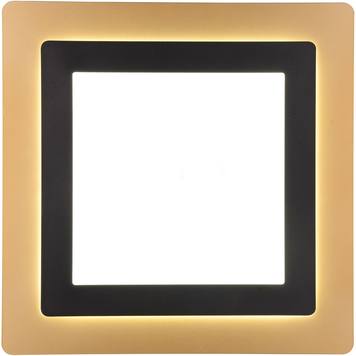 LED-Deckenleuchte - Trion Groan - 46W - Verstellbare Farbe - Dimmbar - Quadratisch - Schwarz Gold - Metall