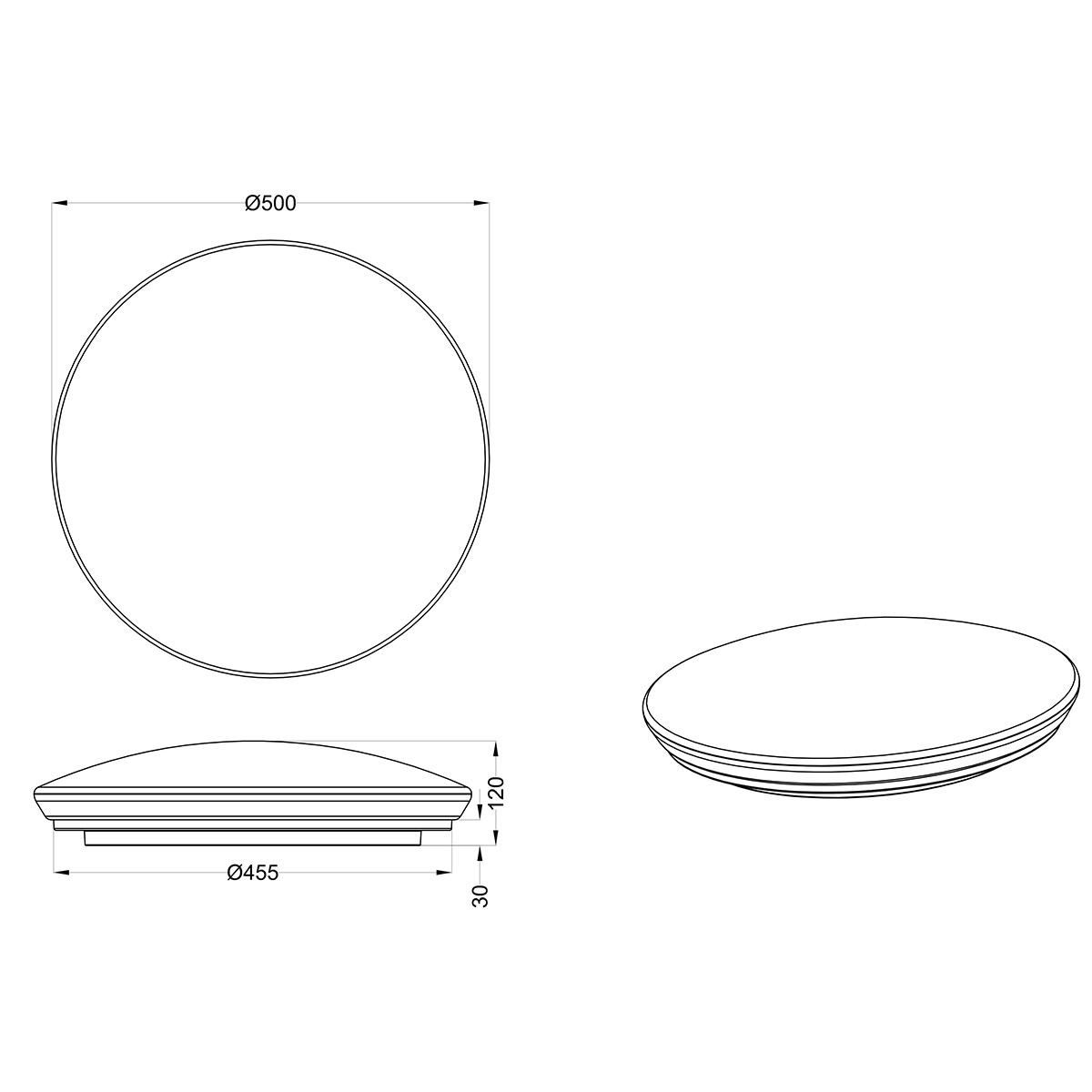 LED Deckenleuchte - Trion Potino - 21W - Universalweiß 4000K - Dimmbar - Sternenlicht - Rund - Mattweiß - Kunststoff