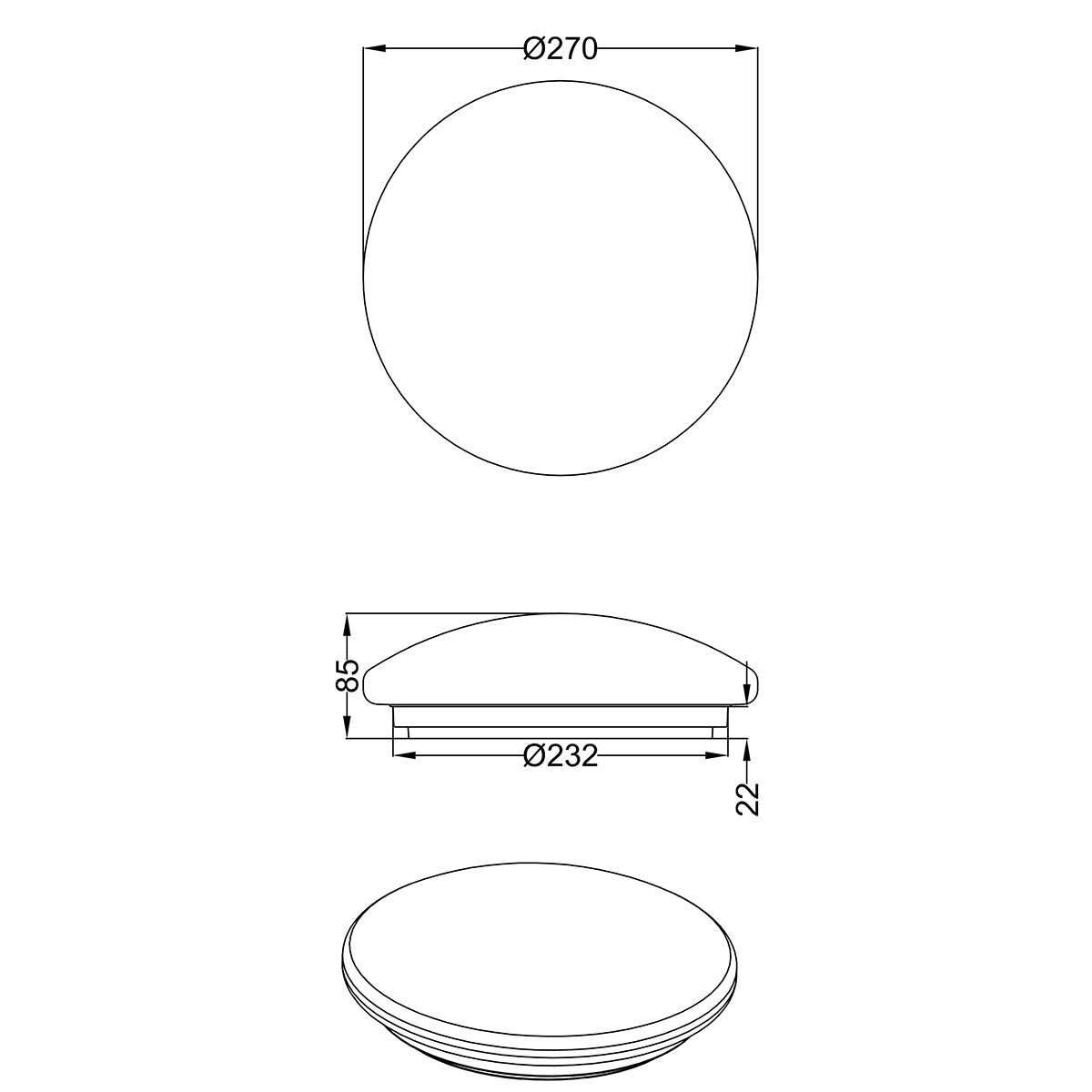 LED Deckenleuchte - Trion Puta - 12W - Universalweiß 4000K - Sternenlicht - Rund - Mattweiß - Kunststoff