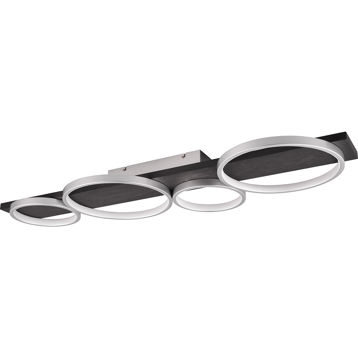 LED-Deckenleuchte - Trion Rameda - 44W - Warmweiß 3000K - Dimmbar - Rechteck Rund - Titan - Metall