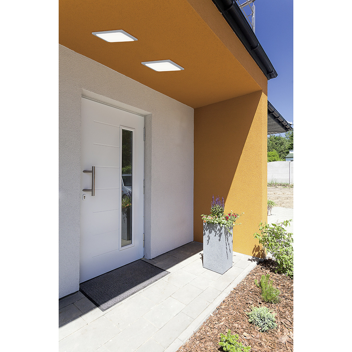 LED Deckenleuchte - Trion Tovery - Aufbau Quadratisch 18W - Wasserdicht IP54 - Warmweiß 3000K - Mattweiß - Aluminium