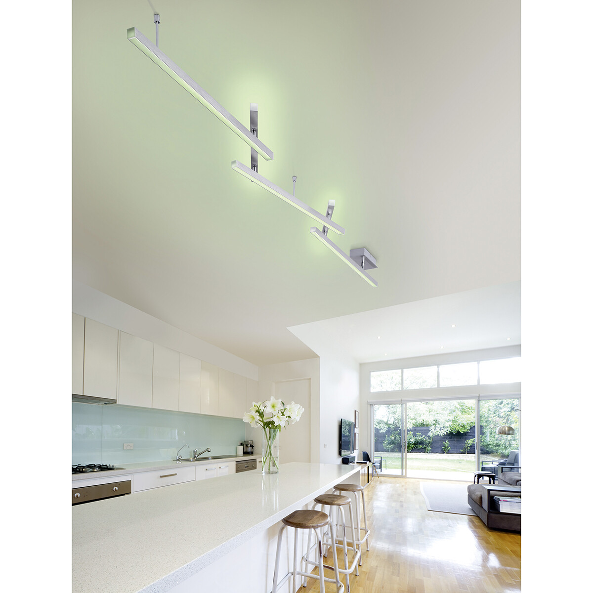 LED Deckenleuchte WiZ - Smart LED - Trion Melon - 23W - Anpassbare Lichtfarbe - Dimmbar - Fernbedienung - Rechteckig - Mattes Nickel - Aluminium