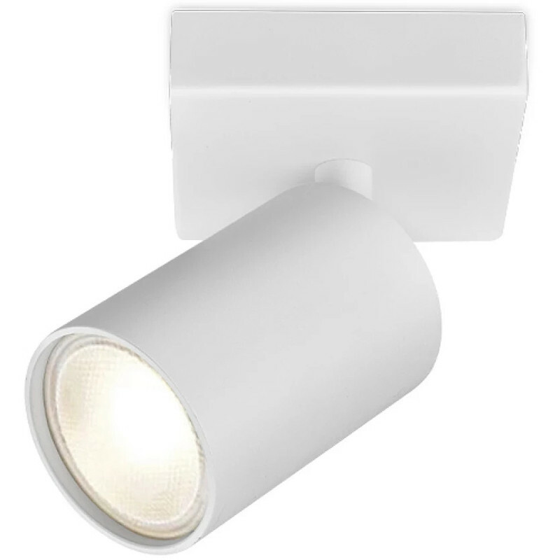 LED Deckenstrahler - Brinton Betin - GU10 Fassung - 1-flammig - Rund - Mattweiß - Schwenkbar - Aluminium - Philips - CorePro 827 36D - 3.5W - Warmweiß 2700K