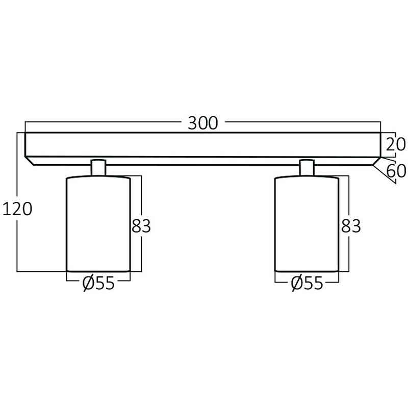 LED Deckenstrahler - Brinton Betin - GU10 Fassung - 2-Lichter - Rund - Mattweiß - Schwenkbar - Aluminium - Philips - CorePro 827 36D - 7W - Warmweiß 2700K