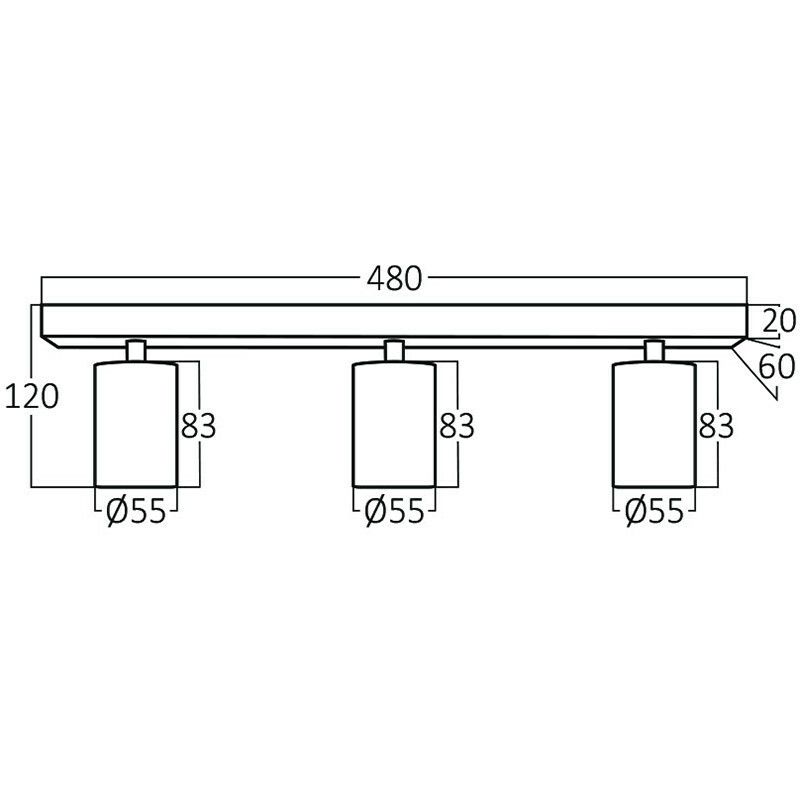 LED Deckenstrahler - Brinton Betin - GU10 Fassung - 3-Lichter - Rund - Matt Weiß - Schwenkbar - Aluminium - Philips - CorePro 827 36D - 10.5W - Warmweiß 2700K