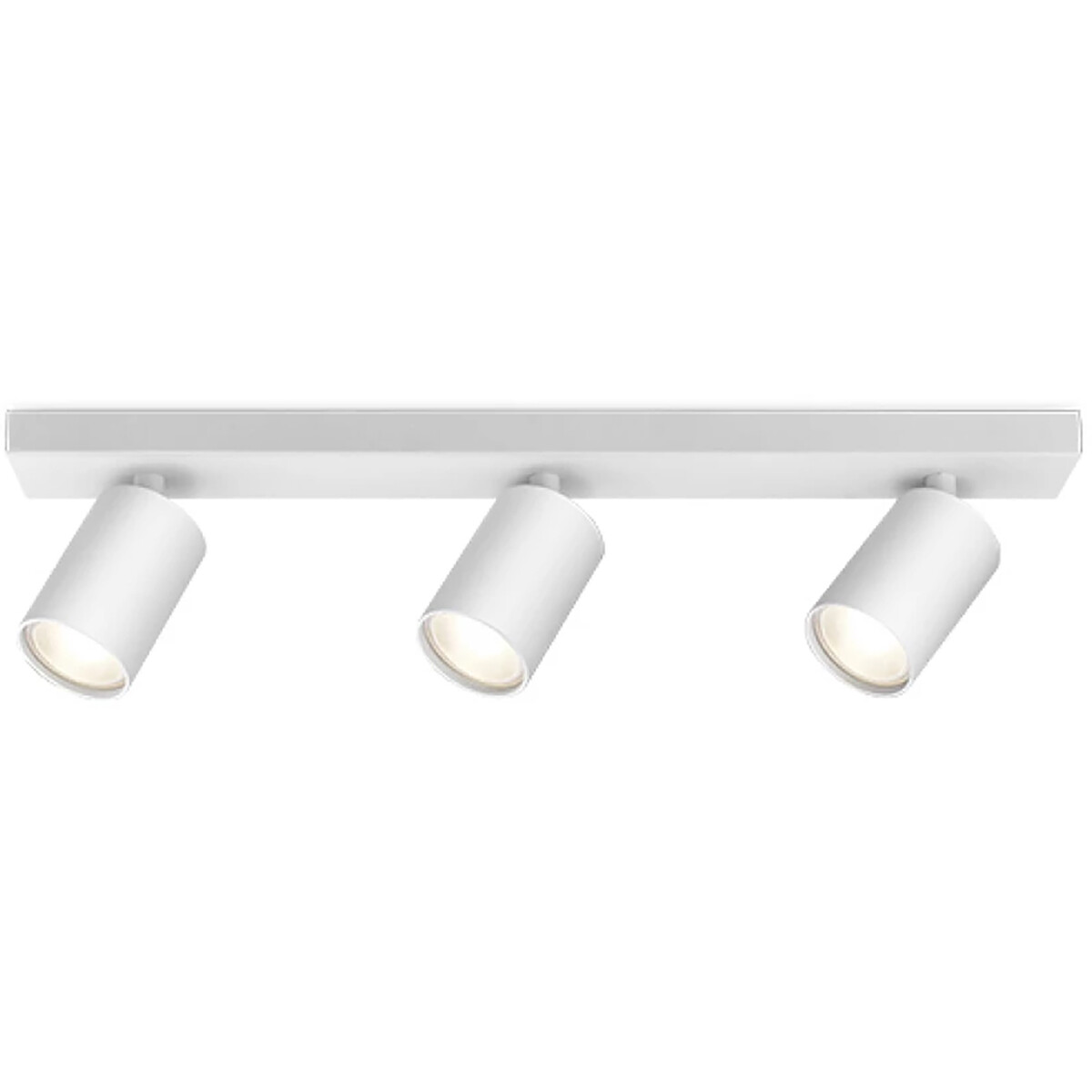 LED Deckenstrahler - Brinton Betin - GU10 Fassung - 3-Lichter - Rund - Matt Weiß - Schwenkbar - Aluminium - Philips - CorePro 827 36D - 10.5W - Warmweiß 2700K