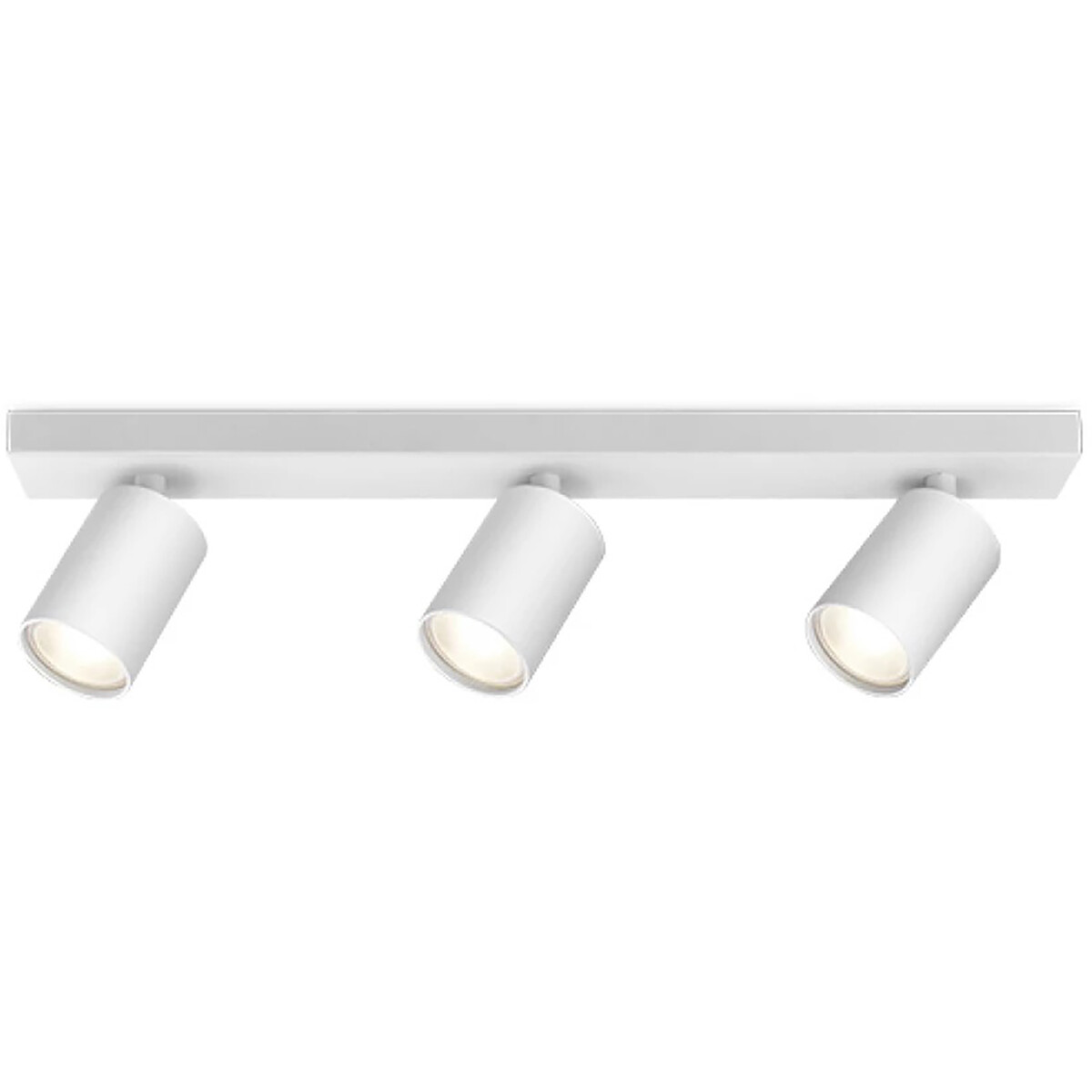 LED Deckenstrahler - Brinton Betin - GU10 Fassung - 3-Lichter - Rund - Mattweiß - Schwenkbar - Aluminium - Philips - CorePro 827 36D - Dimmbar - 12W - Warmweiß 2700K