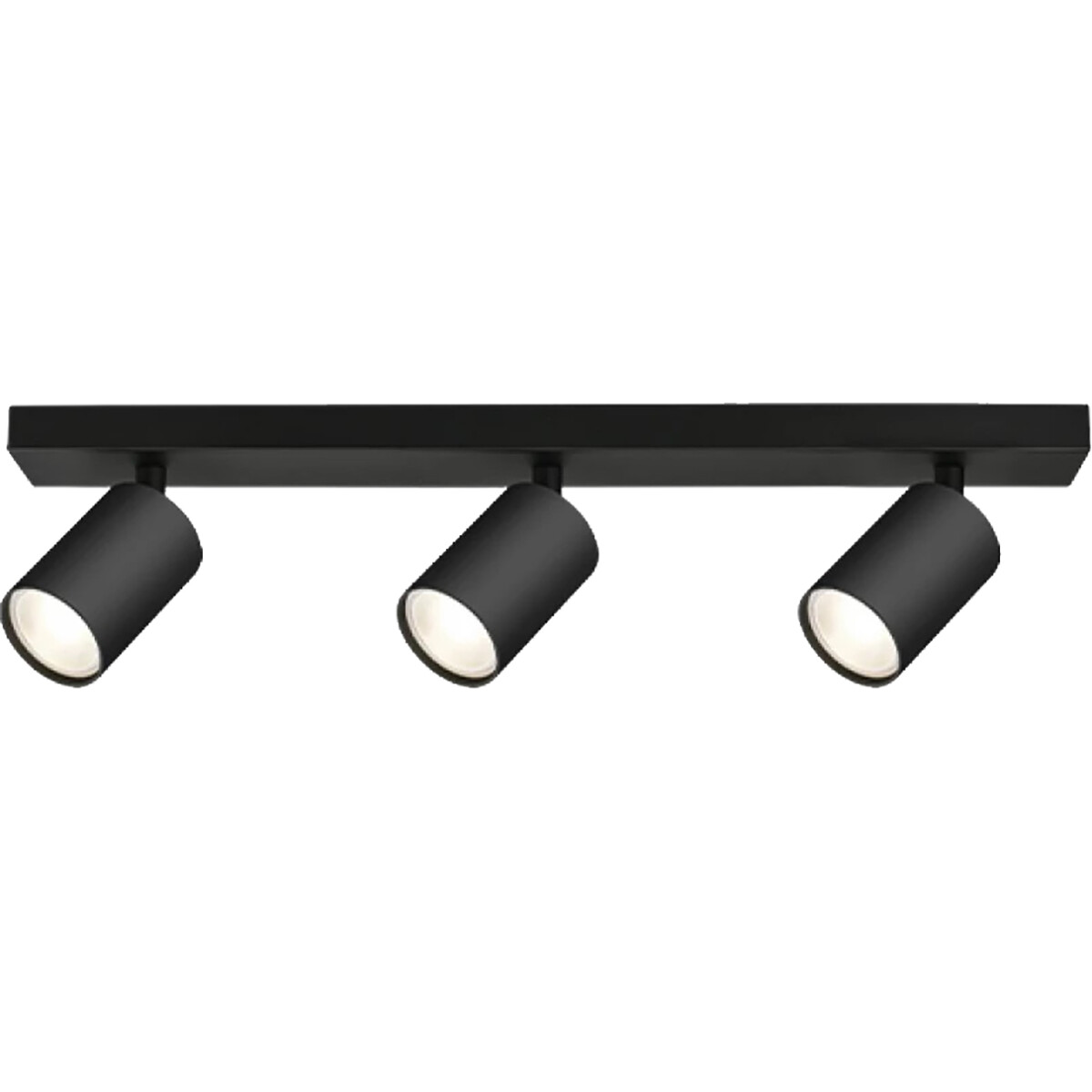 LED Deckenstrahler - Brinton Betin - GU10 Fassung - 3-Lichter - Rund - Matt Schwarz - Schwenkbar - Aluminium - Philips - CorePro 840 36D - 10.5W - Neutralweiß 4000K