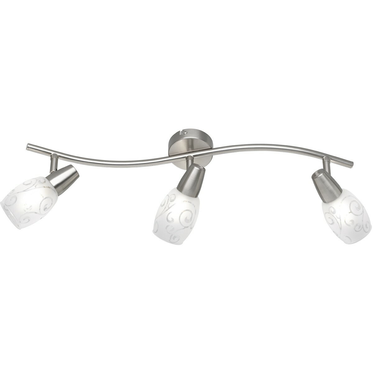 LED Deckenstrahler - Trion Kalora - E14 Sockel - 3-flammig - Rund - Matt Nickel - Aluminium