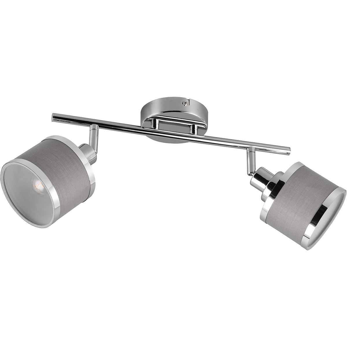 LED Deckenstrahler - Trion Arona - E14 Fassung - 2-Licht - Rund - Chrom - Metall