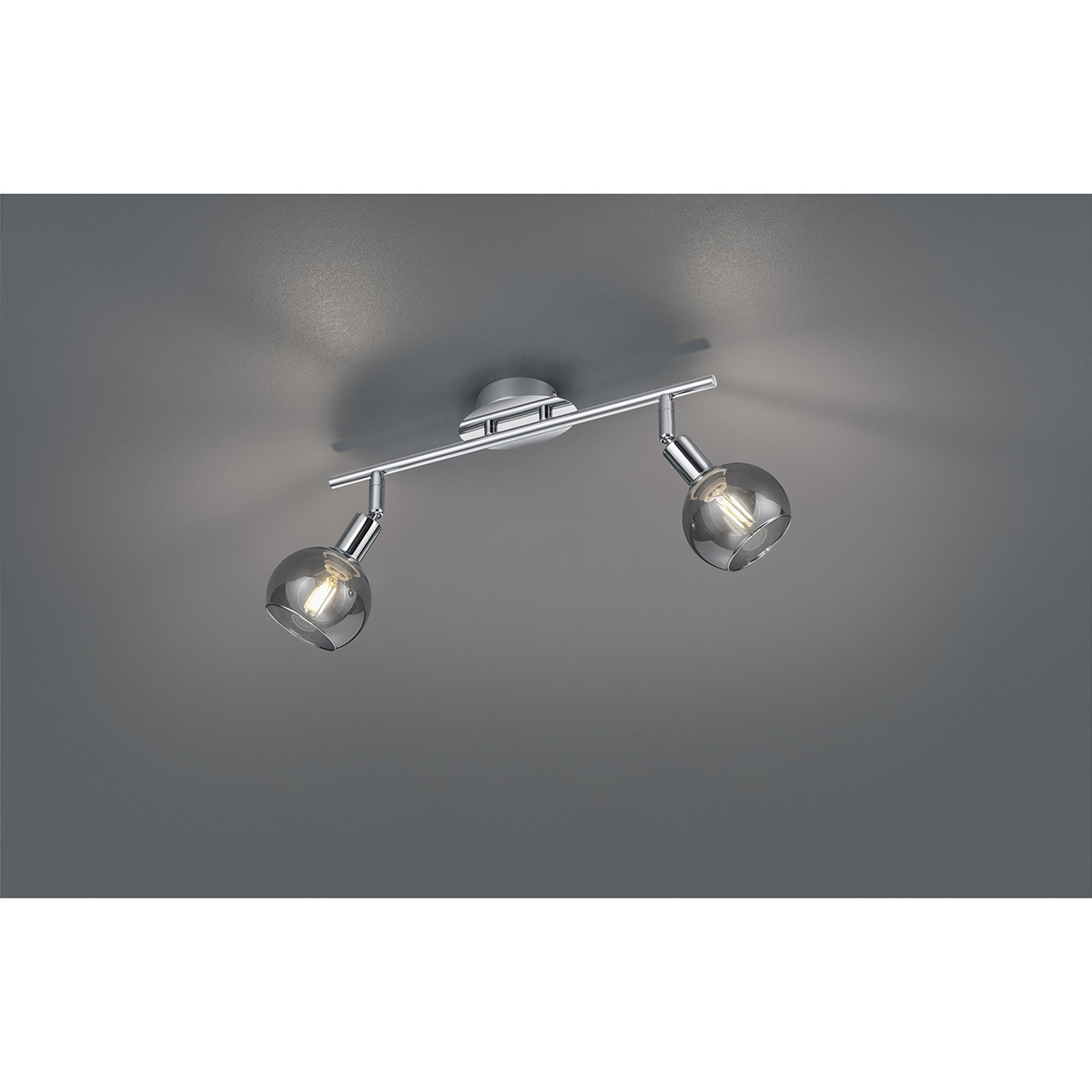 LED Deckenstrahler - Trion Brista - E14 Sockel - 2-flammig - Rund - Chrom - Aluminium