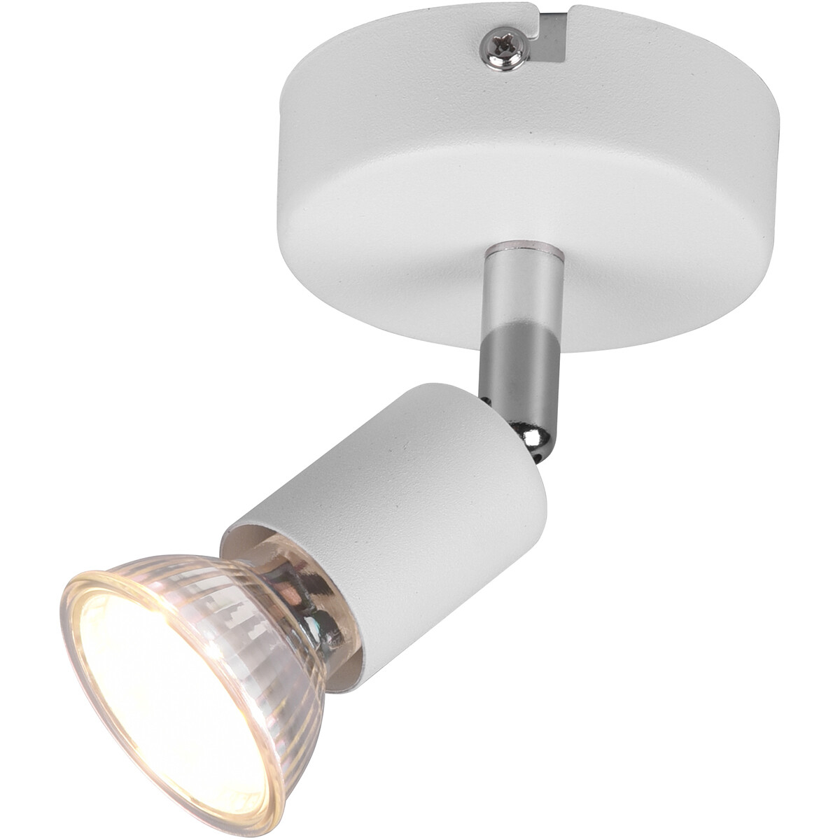 LED Wandspot - Trion Pamo - GU10 Fassung - 1-flammig - Rund - Matt Weiß - Aluminium