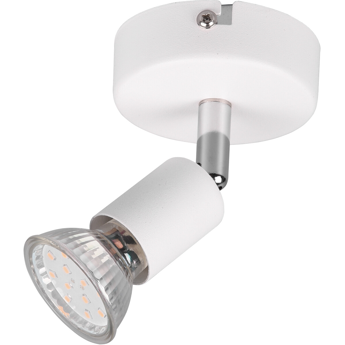 LED Wandspot - Trion Pamo - GU10 Fassung - 1-flammig - Rund - Matt Weiß - Aluminium