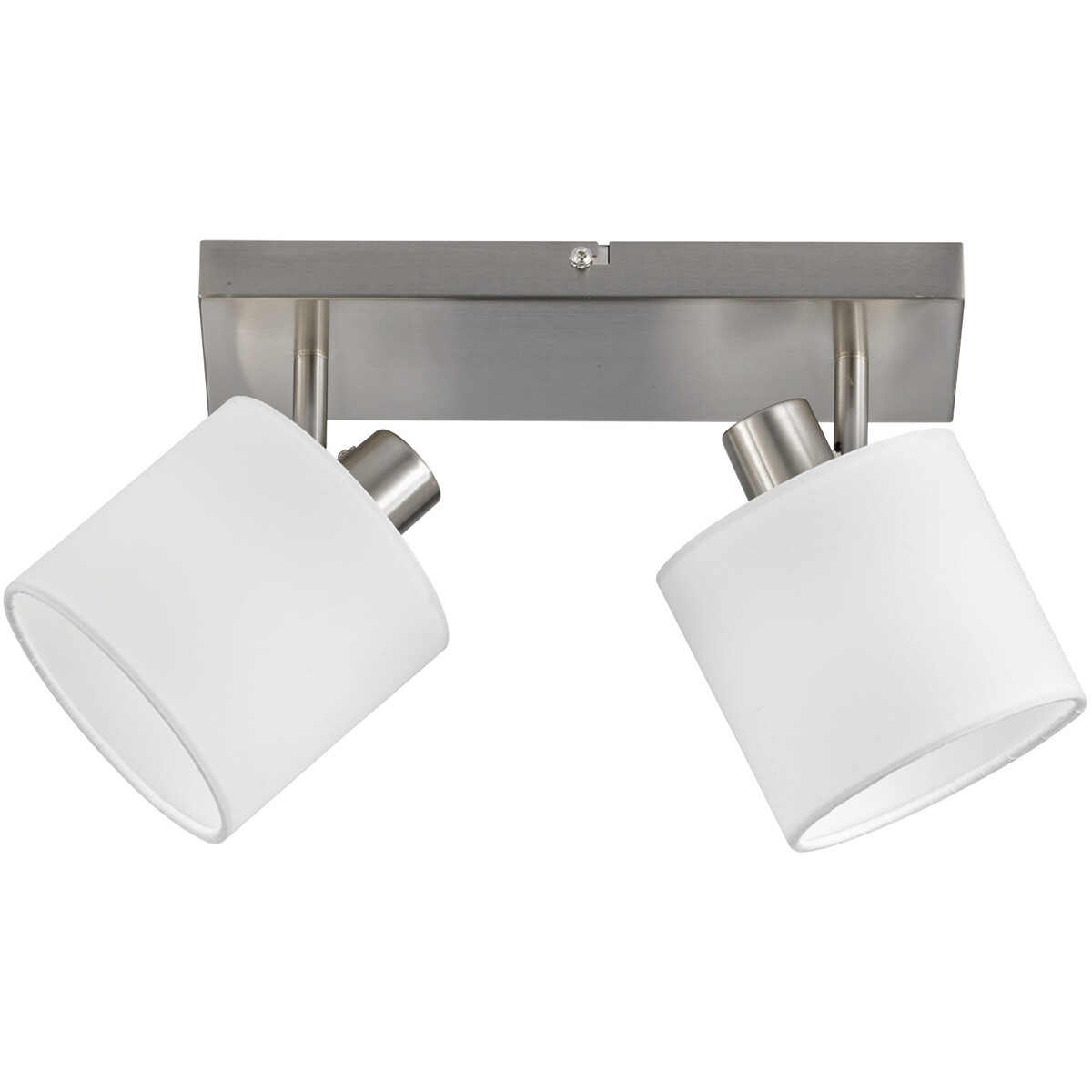 LED Deckenstrahler - Trion Torry - E14 Sockel - 2-flammig - Rund - Mattes Nickel - Aluminium