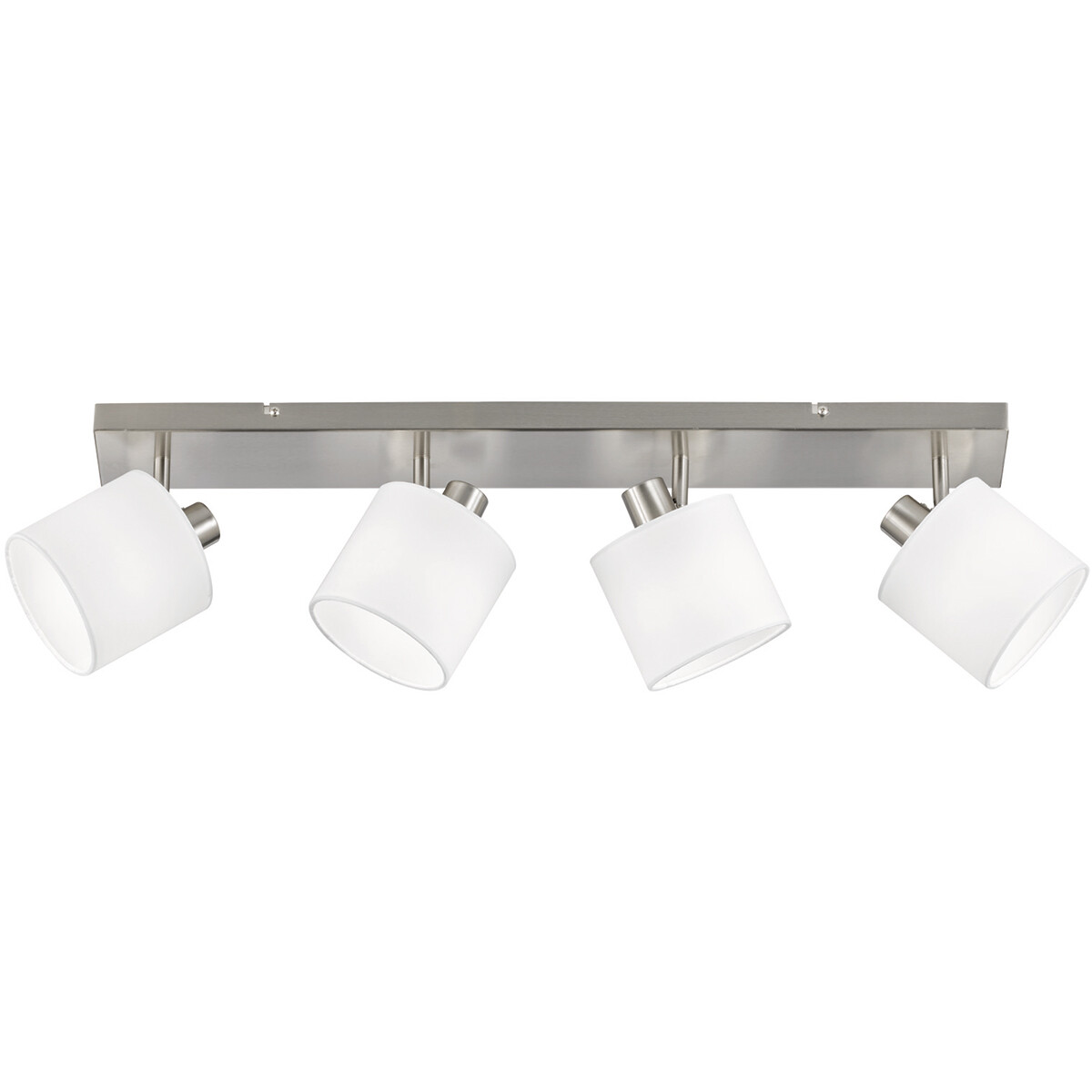 LED Deckenstrahler - Trion Torry - E14 Sockel - 4-flammig - Rechteckig - Mattes Nickel - Aluminium