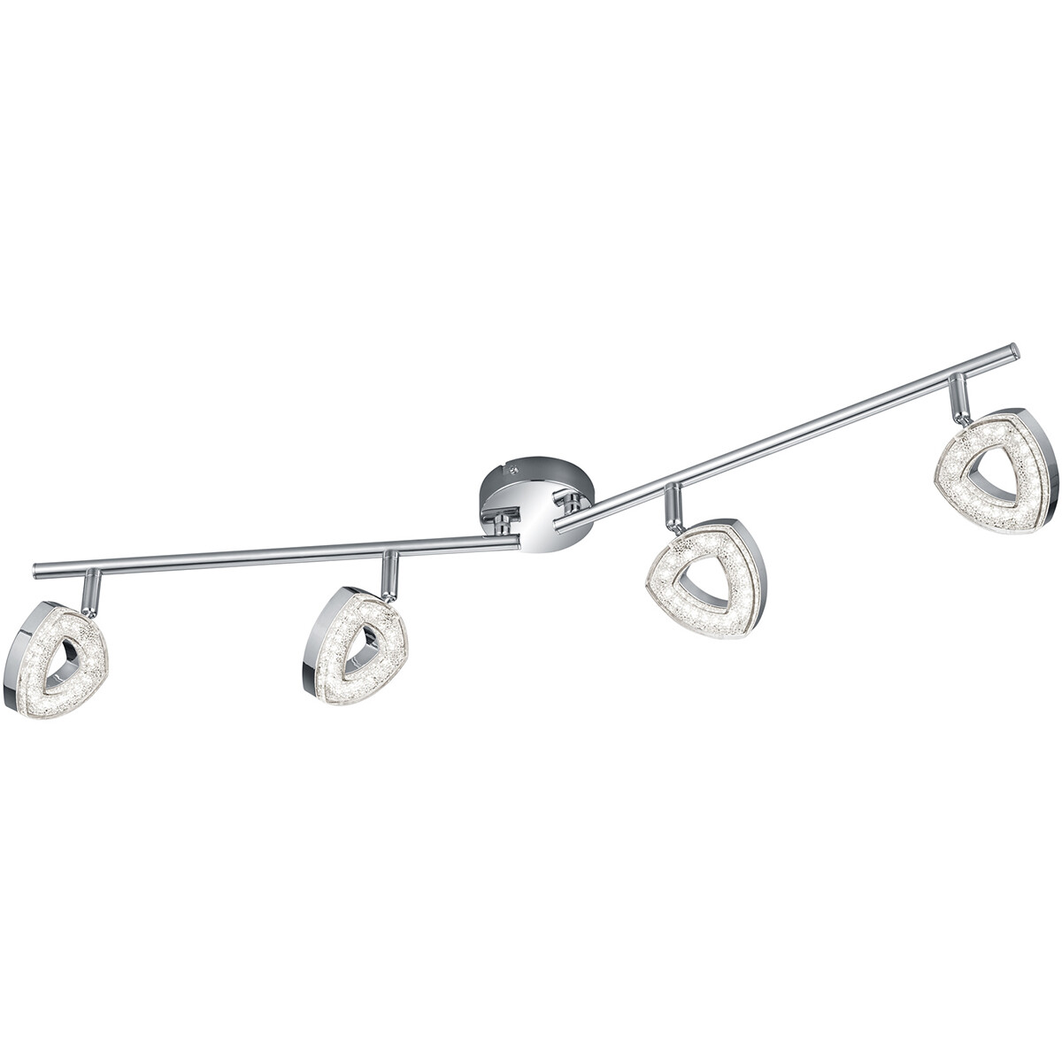 LED Deckenstrahler - Trion Turon - 16W - Warmweiß 3000K - 4-flammig - Rund - Matt Chrom - Aluminium