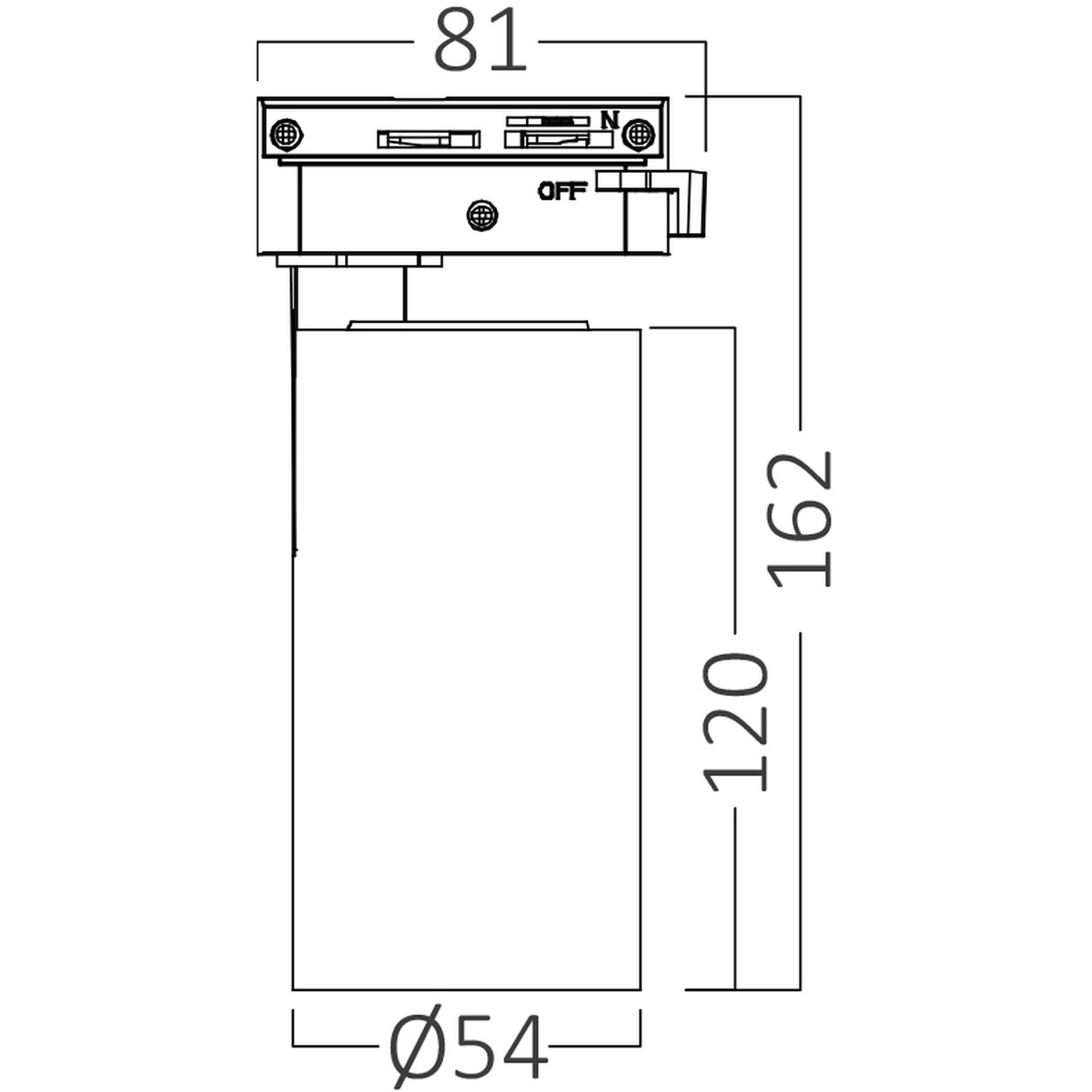 LED-Schienenstrahler - Track Spot - Brinton Sonly - 1-Phasig - 15W 1560lm 38D - Neutralweiß 4000K - Weiß