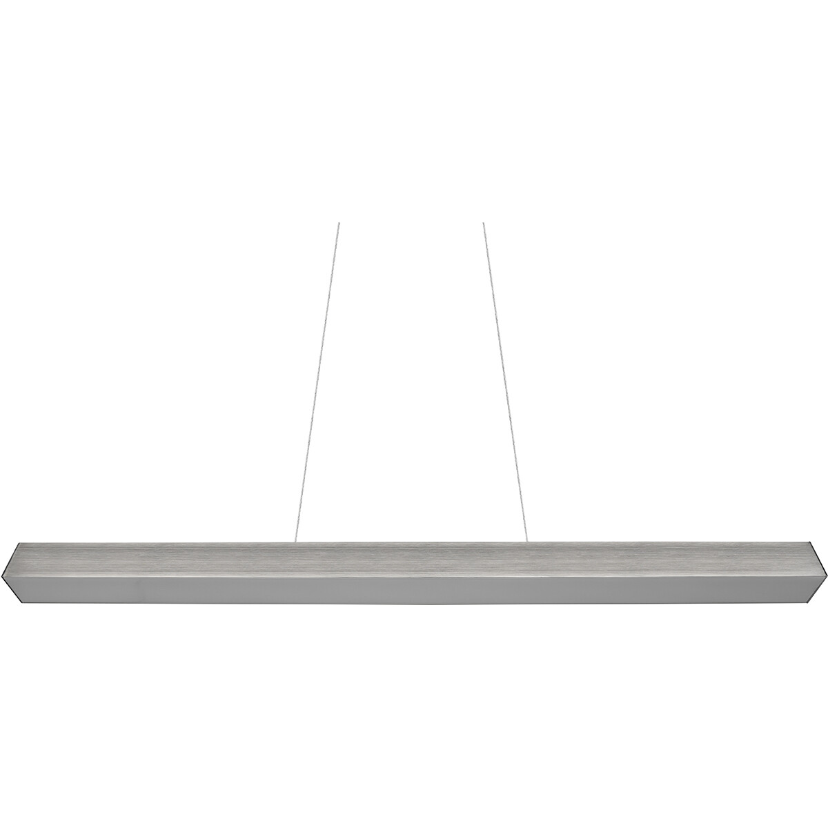 LED Schienensystem - Hängelampe - Trion Dual Parola Up and Down - 2-Phasen - 29W - Warmweiß 3000K - Dimmbar - Rechteckig - Matt Nickel - Aluminium