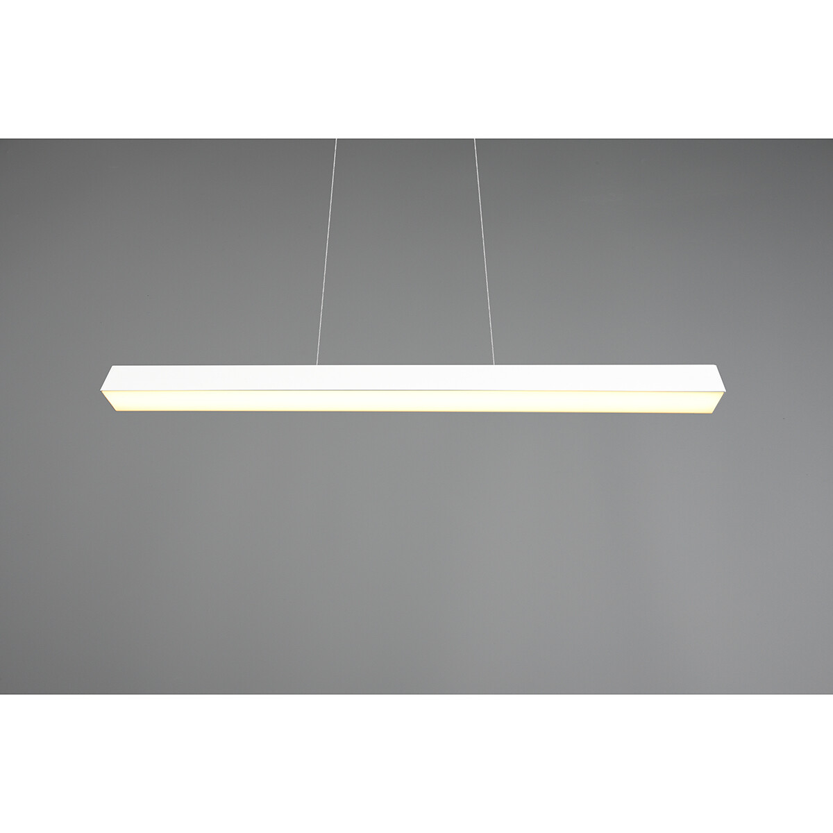 LED Schienensystem - Hängelampe - Trion Dual Parola Up and Down - 2-Phasen - 29W - Warmweiß 3000K - Dimmbar - Rechteckig - Matt Weiß - Aluminium