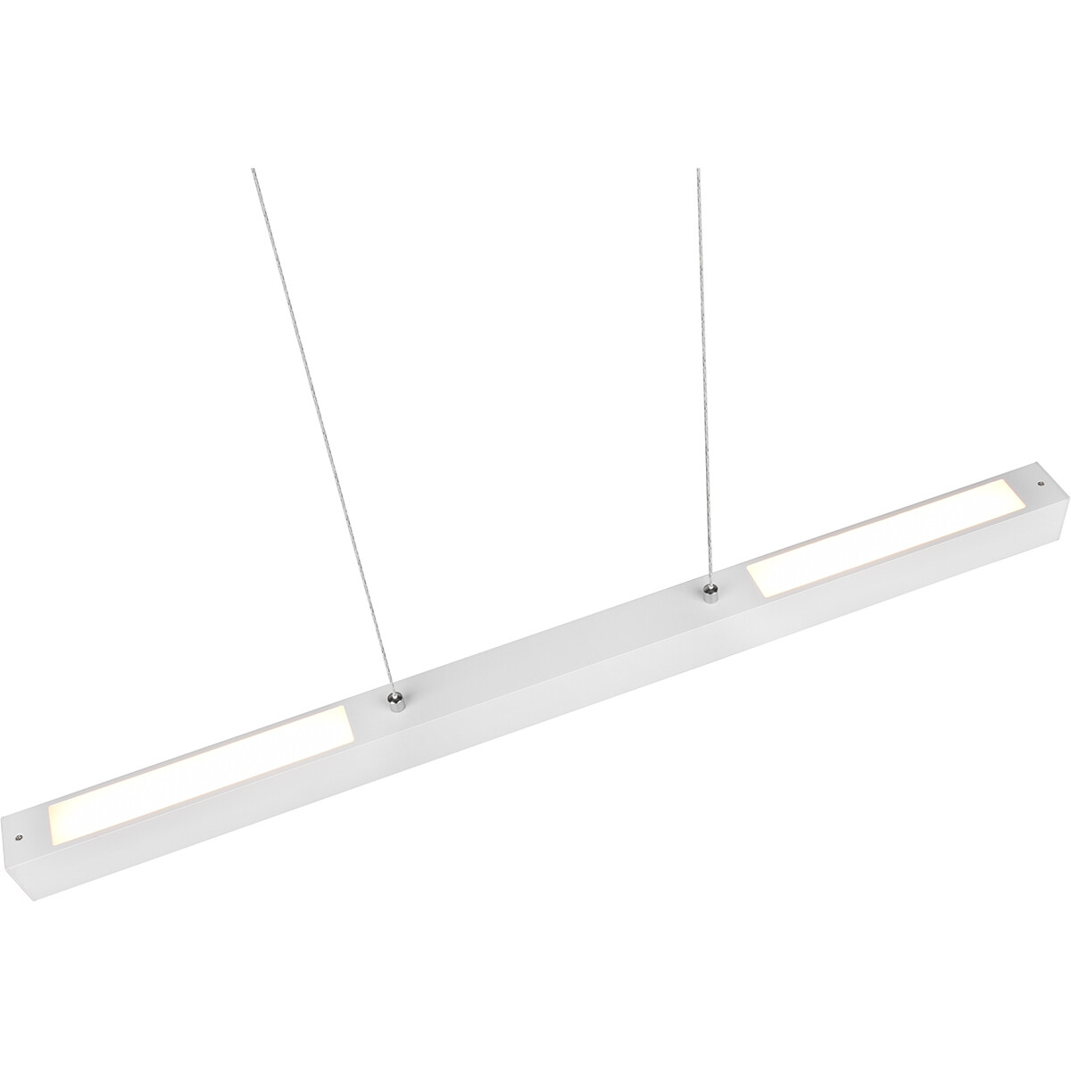 LED Schienensystem - Hängelampe - Trion Dual Parola Up and Down - 2-Phasen - 29W - Warmweiß 3000K - Dimmbar - Rechteckig - Matt Weiß - Aluminium