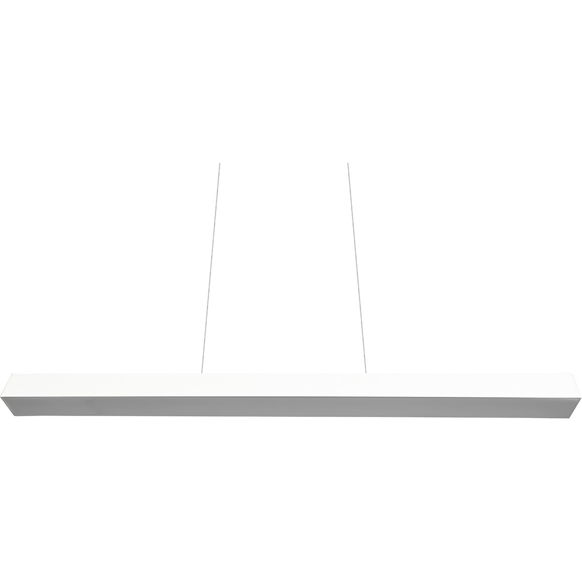 LED Schienensystem - Hängelampe - Trion Dual Parola Up and Down - 2-Phasen - 29W - Warmweiß 3000K - Dimmbar - Rechteckig - Matt Weiß - Aluminium