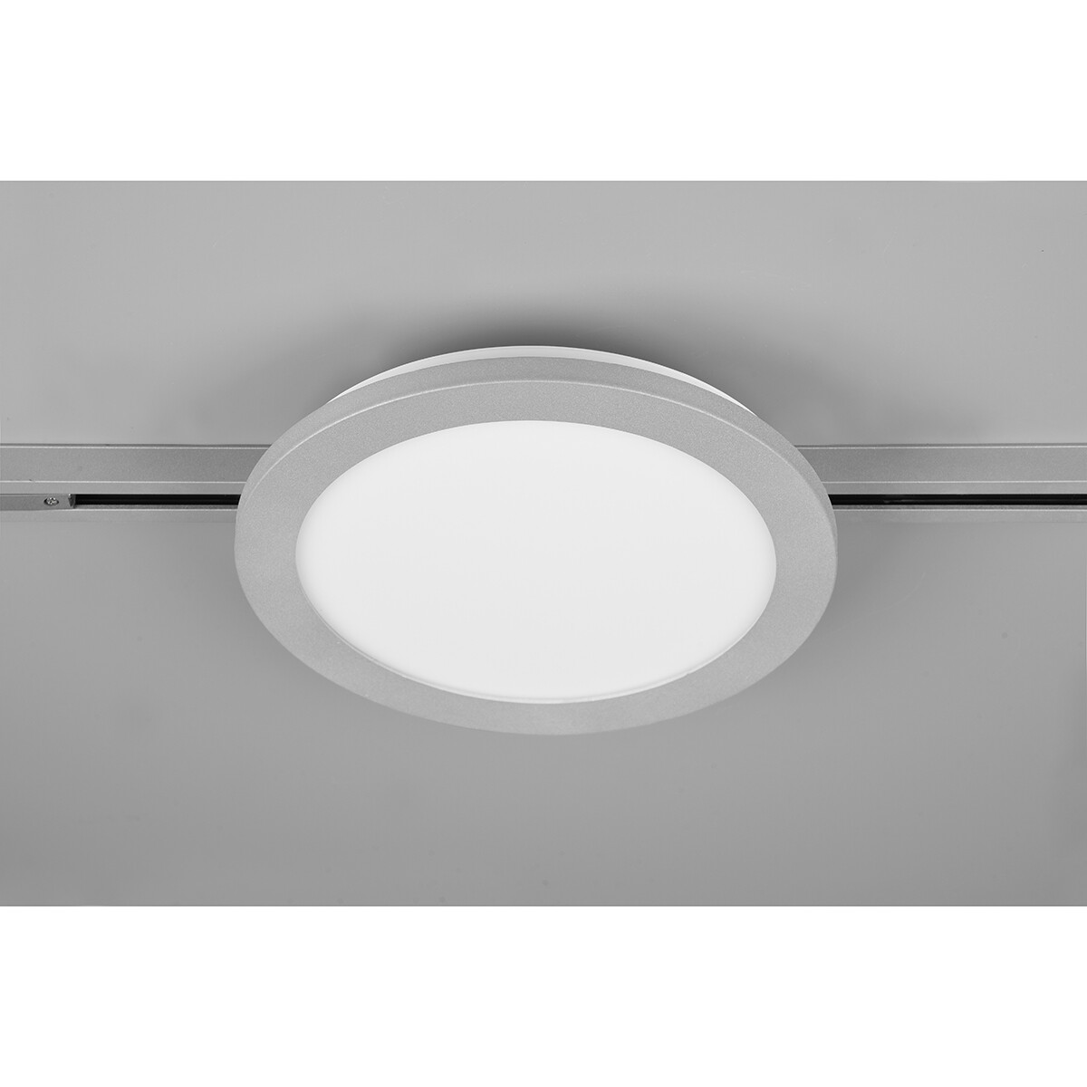 LED Schienenbeleuchtung - Deckenleuchte - Trion Dual Camy - 2-Phasen - 13W - Warmweiß 3000K - Dimmbar - Rund - Matttitan - Kunststoff