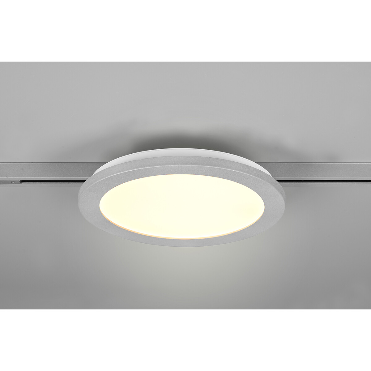 LED Schienenbeleuchtung - Deckenleuchte - Trion Dual Camy - 2-Phasen - 13W - Warmweiß 3000K - Dimmbar - Rund - Matttitan - Kunststoff