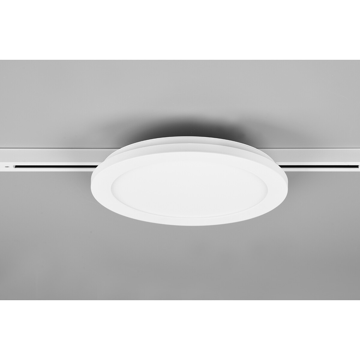 LED Schienenbeleuchtung - Deckenleuchte - Trion Dual Camy - 2-Phasen - 13W - Warmweiß 3000K - Dimmbar - Rund - Mattweiß - Kunststoff