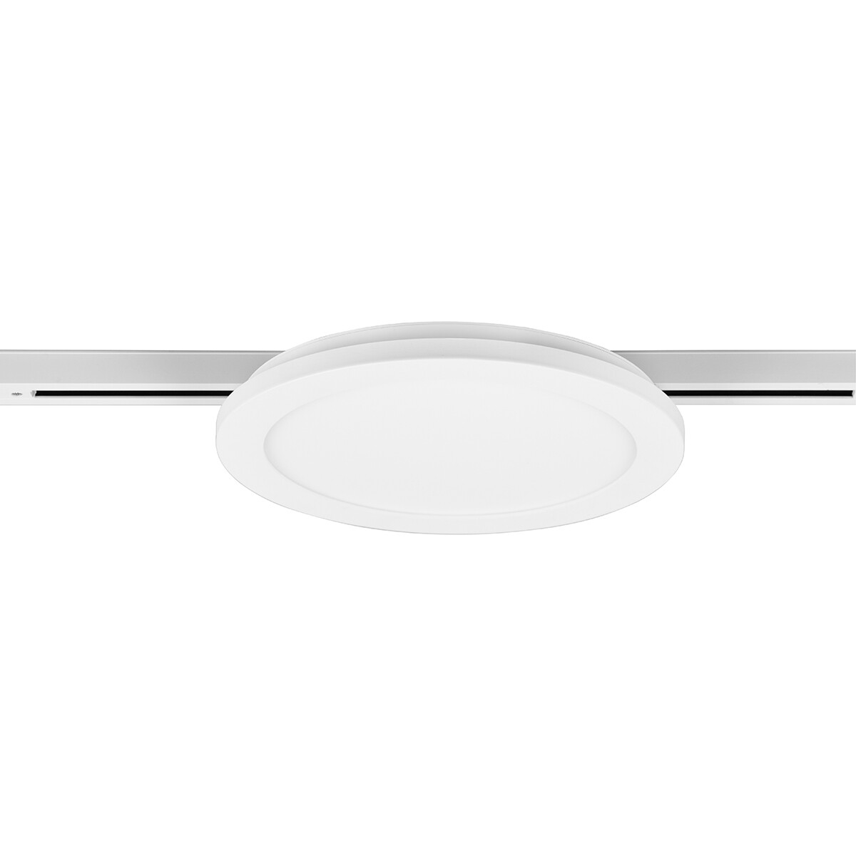 LED Schienenbeleuchtung - Deckenleuchte - Trion Dual Camy - 2-Phasen - 13W - Warmweiß 3000K - Dimmbar - Rund - Mattweiß - Kunststoff