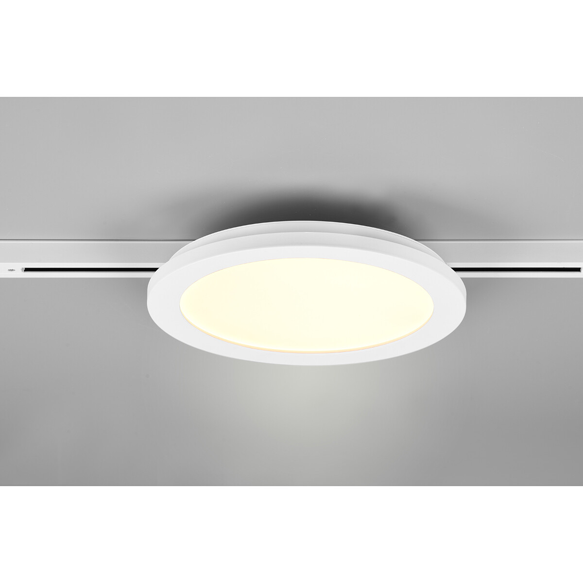 LED Schienenbeleuchtung - Deckenleuchte - Trion Dual Camy - 2-Phasen - 13W - Warmweiß 3000K - Dimmbar - Rund - Mattweiß - Kunststoff